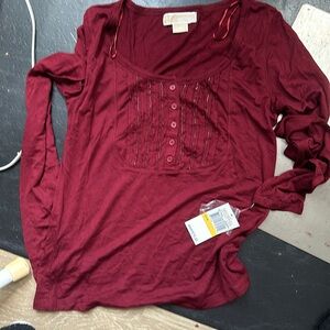 NWT Michael Michael Kors T-Shirt-Like Long-Sleeve Top